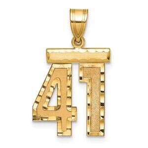 14K Yellow Gold, Varsity Collection, Medium D/C Pendant Number 41